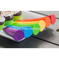 Molde de Popsicle del helado del silicón de Eco libre del BPA / moldes del Popsicle del silicón